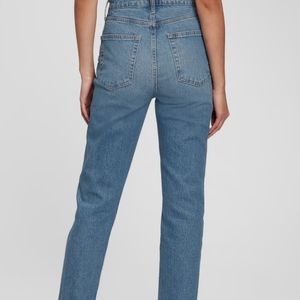GAP distressed sky high cheeky straight jeans